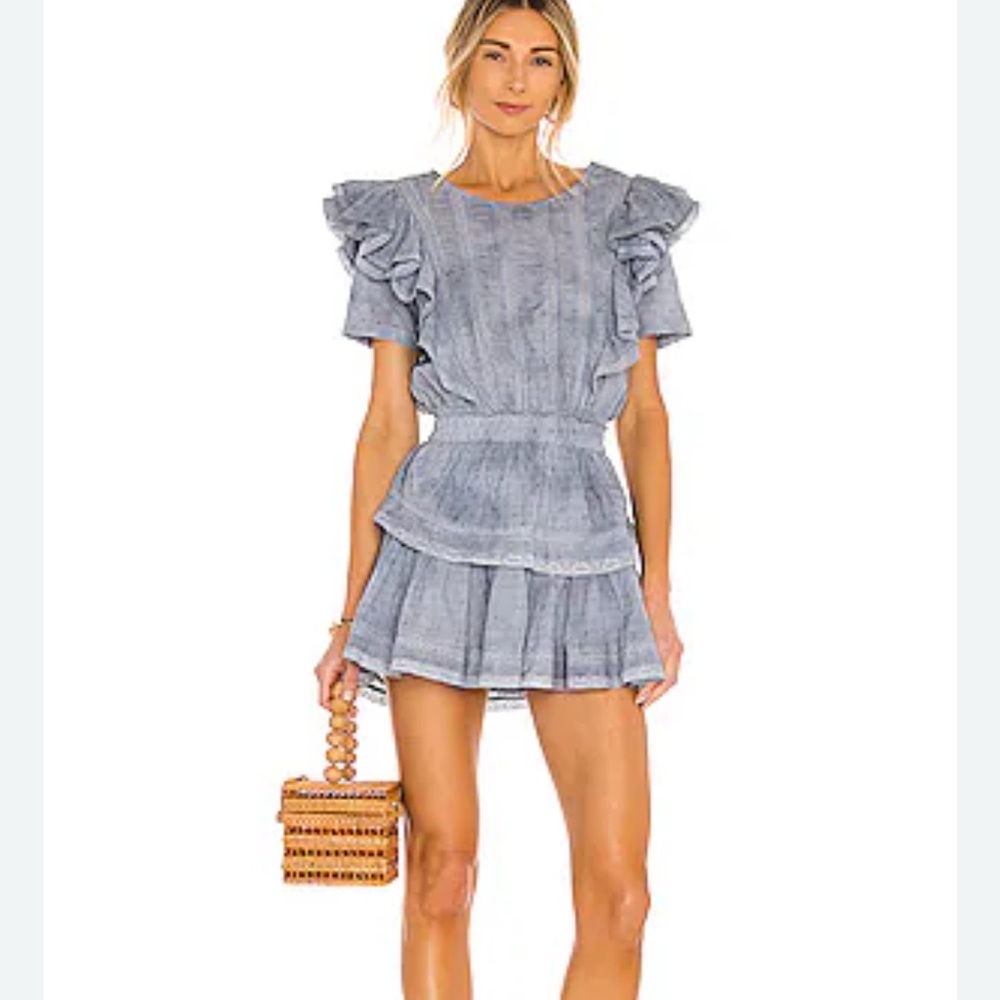 LoveShackFancy Natasha dress in Washed Denim
Hand dye size XS